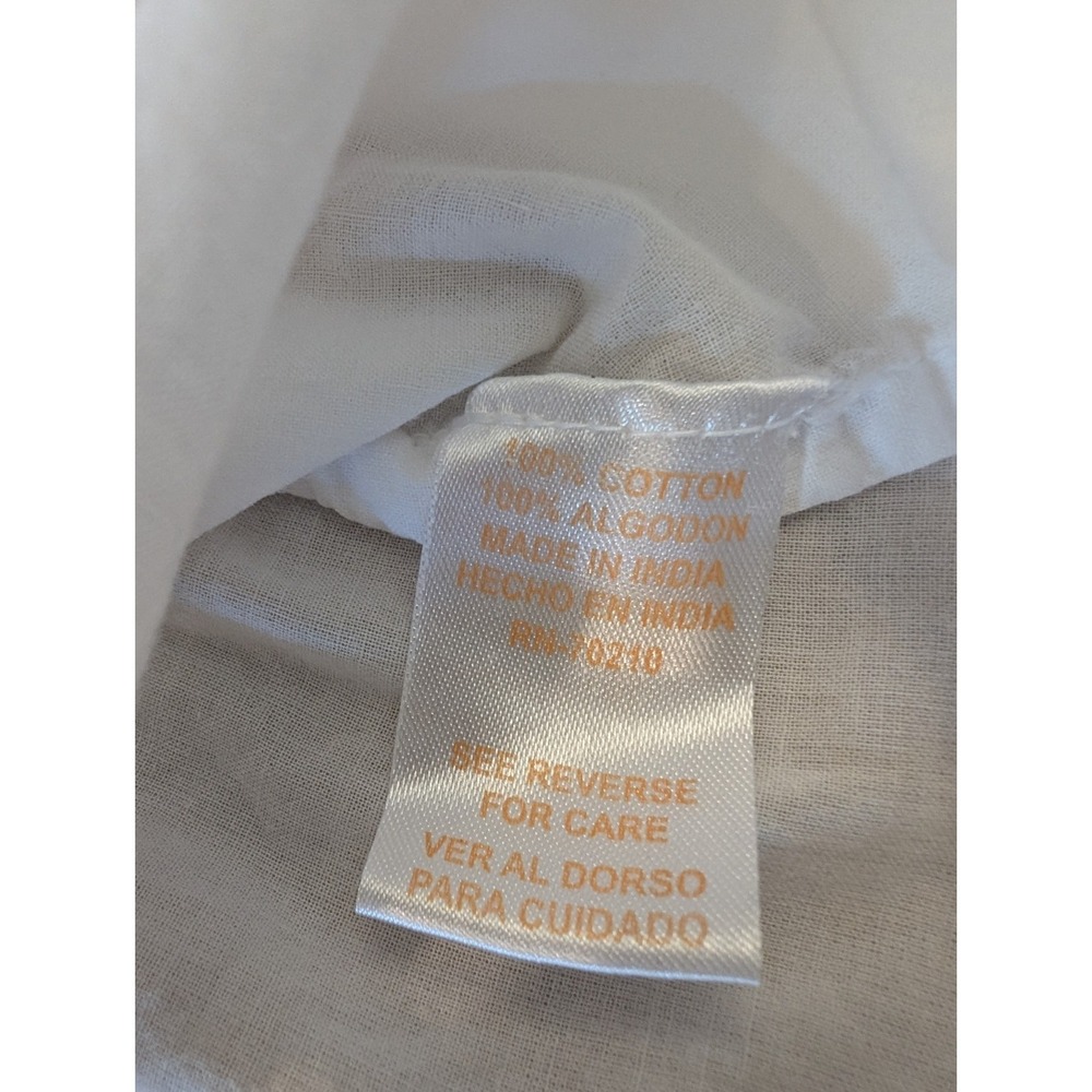 La Cera Long White Nightgown With Embroidery Embellishments Large 100% Cotton - Picture 13 of 16